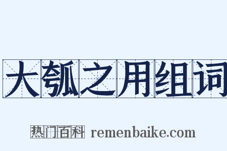 大瓠之用组词是什么意思的图片